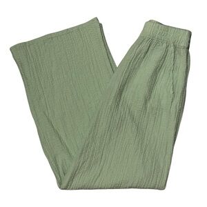 h&m Girl’s 14 Mint Green Gauze Elastic Pull On Wide Leg Pants